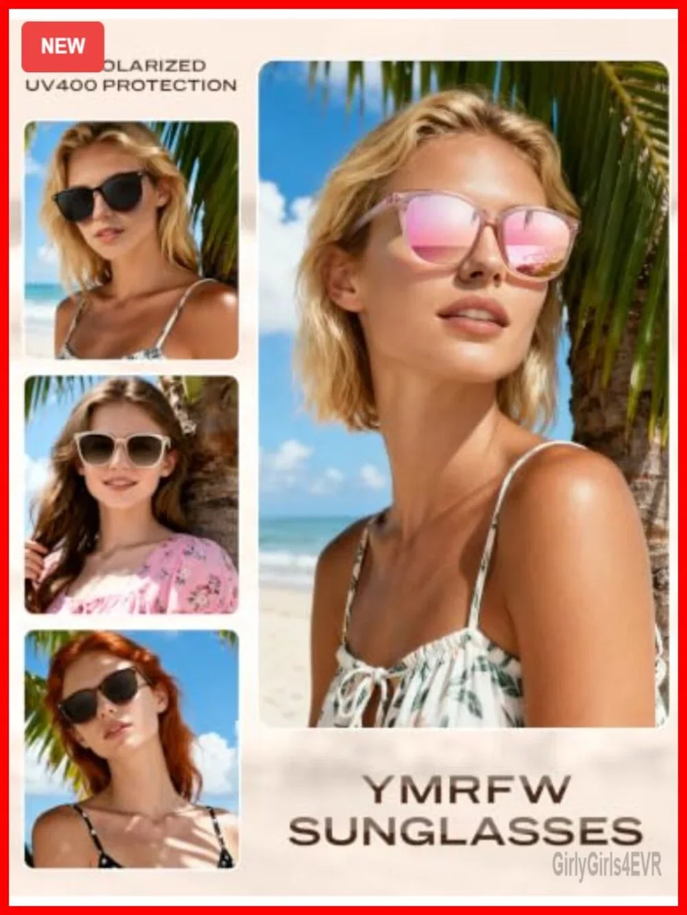 Retro Polarized Sunglasses for Women Men Big Frame Vintage Style UV400